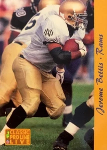 JEROME BETTIS RC - 1993 Pro Line Live #143 - LOS ANGELES RAMS - Picture 1 of 2