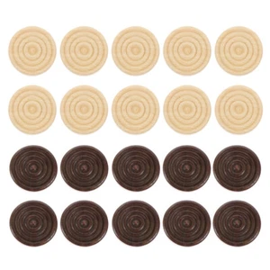 48 Pcs Chess Pieces Wooden Game Checked Checker Accessories Travel Checkers - Picture 1 of 12