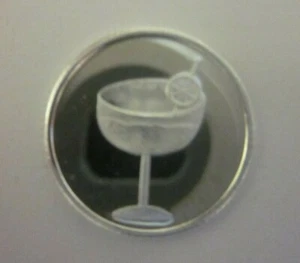 Margarita Glass 1 Gram .999 Pure Silver Round Coin Bar Bullion - Picture 1 of 3