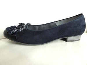 hochwertige weiche ARA Wild- Lackleder Echtleder Ballerina Gr. 6 / 39 blau - Imagen 1 de 5