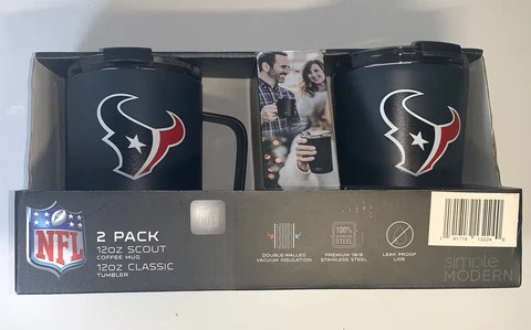 New NFL Houston Texans Collectible 2 Pack Rocks Glass Set New. A11 Cover