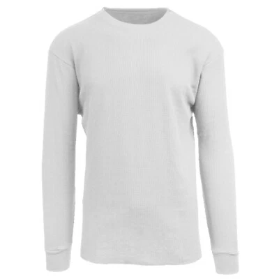 Men's Long Sleeve Waffle Thermal Shirt Tee -Crew Neck Layering Color & Size NEW - Image 1 of 3