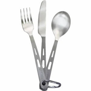 OPTIMUS TITANIUM 3 PIECE CUTLERY SET Ultra Light Backpacking Survival Camping - Picture 1 of 1