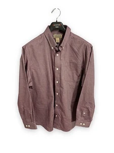 DULUTH TRADING Mens XL Relaxed Fit Long Sleeve Flannel Shirt Burgundy Heather - Picture 1 of 3