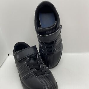K-Swiss Low Classic LX Shoes Black size 3 Hook & Loop Closure