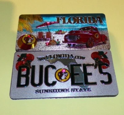 Buc-ee's Florida The Sunshine State DOUBLE-SIDED Magnet Sparkles Daytona Beach
