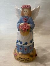 1995 Linda Grayson November Flower Angel Figurine First Edition Stock #A011