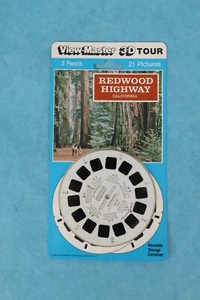 VINTAGE VIEW-MASTER 3D REEL BLISTER PACKET REDWOOD HIGHWAY CALIFORNIA SEALED - Picture 1 of 2