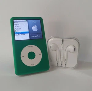 1TB iPod Classic 7th Generation | 2200mAh Battery & Flash Memory - Green/White - Picture 1 of 7