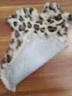 Genuine Rabbit Skin Fur Pelt Soft Leather Hide Craft Circle Animal Print Natural