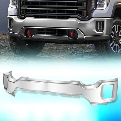 For 2020-2023 Sierra 2500/3500HD Front Bumper Face Bar w/o Sensor Holes Chrome - Image 1 of 4