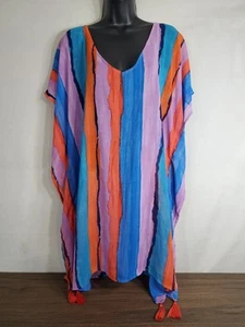 Vintage Palisades Beach Club Women's Size XL/2XL Cover-Up Kimono Cris Cross Back - Picture 1 of 10