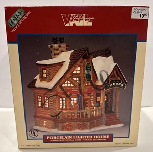 Lemax Alpine Ranger Station VAIL Village Collection Porcelain Lighted House 2001 - Picture 1 of 8
