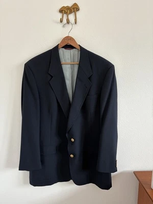 Jack Nicklaus Blazer Mens 46L Navy Wool Blend 2 Gold Button Sport Coat Jacket - Image 1 of 4
