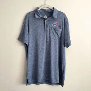 Domino's Gear Mens Blue Performance Polo Shirt Medium Work Uniform Halloween - Picture 1 of 8