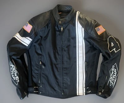 Power Trip Chris Carr #4 Motorcycle Jacket Men’s Small CE Armor Black USA - Image 1 of 4