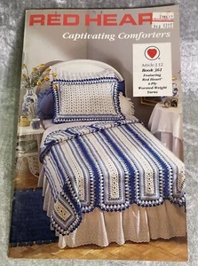 Vintage 1992 Red Heart Captivating Comforters Crochet 4 Design Pattern Book - Picture 1 of 6