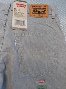 Levi's Youth/Kids Unisex 513 Slim Straight Pants Size16 (28x28) Gray Jeans NWT - Picture 1 of 7