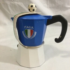 NEW ! Bialetti Moka Express Espresso Coffee Maker 1 Cup Italia Italy Soccer - Picture 1 of 6