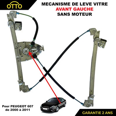 Leve Vitre Avant Gauche pour PEUGEOT 607 - Photo 1/4