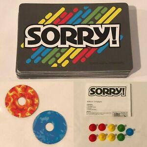 Sorry Board Game 1972 1998 2013 Replacement Parts Pieces Choice Cards Pawns