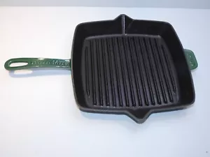 Staub France Emaille auf Gusseisen Grillpfanne, grün - Bild 1 von 3