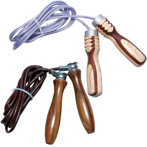 Boxing Skipping Rope Quality Leather Gym Adjustable Weighted Jump Speed Rope - Picture 1 of 6