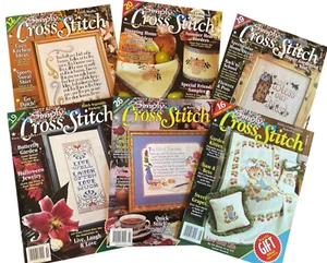 Lot of 6 Simply Cross Stitch Magazine Vintage 1996 1997 Easy Quick Embroidery - Picture 1 of 24
