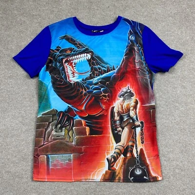 Capcom Galaxxxy Shirt Mens Size M Blue Short Sleeve Arcade Cabinet Black Dragon - Image 1 of 4