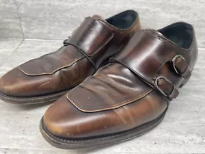 Salvatore Ferragamo Schuhe Herren Größe 9,5 EE braun doppelter Mönchsriemen - Bild 1 von 18