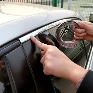 3m*10mm Car Door Side Protector Chrome Trim Molding Decoration Strip Accessories - Picture 1 of 10
