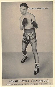 POSTAL BOXEO - RONNIE CLAYTON - CAMPEÓN PESO PLUMA BRITÁNICO E IMPERIO #41 - Imagen 1 de 1