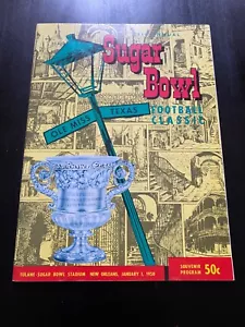 1958 TEXAS LONGHORNS OLE MISS REBS SUGAR BOWL COLLEGE FOOTBALL PROGRAM NMT/MT - Picture 1 of 17