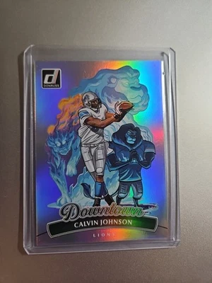 2025 Panini Donruss Calvin Johnson Downtown Detroit Lions No4 чехол SSP хит - Изображение 1 из 4