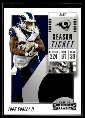 2018 Panini Contenders Todd Gurley II Los Angeles Rams #46 - Image 1 of 2