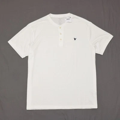 American Eagle Hombre Manga Corta Henley Camiseta Talla L, XL Nueva con Etiqueta Foto 1 de 3