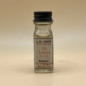 Vidrio de colección aceite limón S.P. Helado de vaso pequeño completo sin abrir Hite Co. Roanoke VA - Imagen 1 de 3