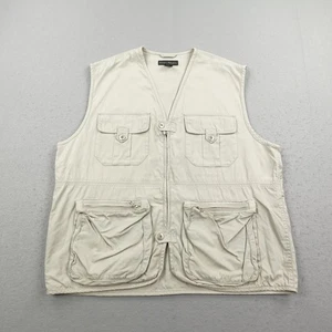 Chaleco de Colección Banana Republic Para Hombres Grande Caqui Tostado Safari Fotógrafo de Viaje Y2K - Imagen 1 de 8