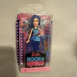 Barbie Rock 'N Royals Keytar Puppe blau gesträhntes Haar 4 Zoll groß - Bild 1 von 5