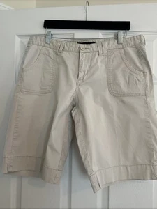 Calvin Klein Bermuda Casual Shorts Beige Women Size 14 - Picture 1 of 7