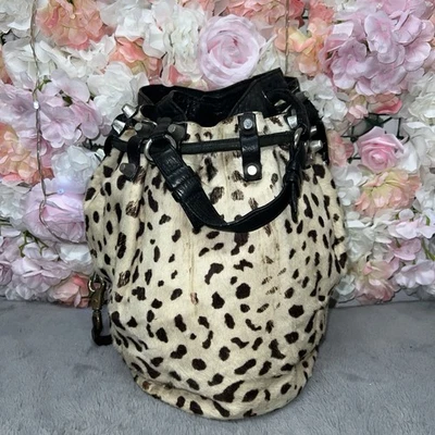 Alexander  WANG diego Dark leopard bucket bag Calf Hair Studded Bottom - Image 1 of 4