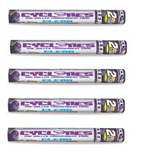 FIVE / 2 COUNT Packs Cyclones GRAPE Flavored Pre Rolled Cones CLEAR Cone Wrapper