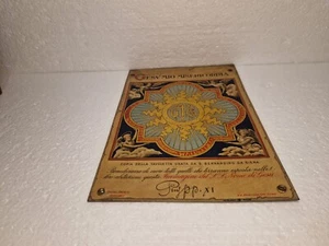 WONDERFUL ANTIQUE  METAL SIGN GESV MIO MISERICORDIA ITALY 1930s RELIGION - Bild 1 von 7