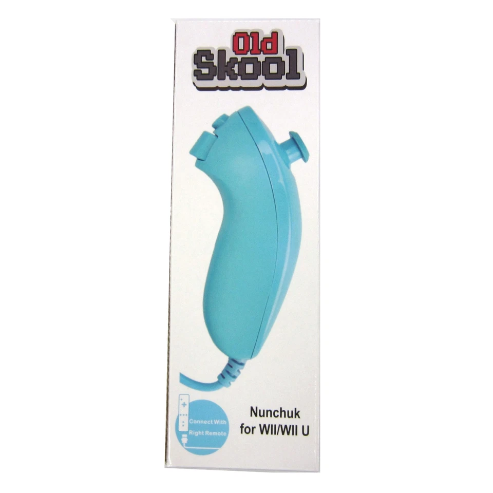 Old Skool Nunchuk / Nunchuck Controller for Nintendo Wii and Wii U - Blue - Image 1 of 1
