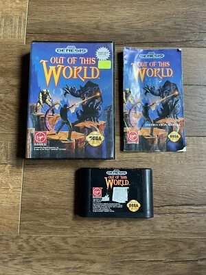 Out of This World (Sega Genesis 1994)Authentic Tested CIB - Image 1 of 4