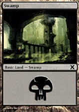 SWAMP #375 X4 4 4X 10th Edition MTG Magic the Gathering Cards DJMagic