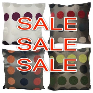 Cushion Covers Dot Circle Jacquard Fabric Throw Pillow with zips 18x18" 45x45cm  - Picture 1 of 5