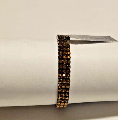 Dillard's Metaphor Genuine Austrian Crystal Stretch Bracelet Chocolate Crystals - Image 1 of 3