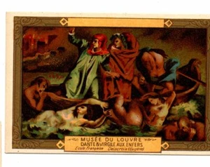 ANCIEN CHROMO - MUSEE DU LOUVRE - N°753 DANTE VIRGILE ENFER /DELACROIX FRANCAISE - Imagen 1 de 1