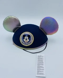 Neu mit Etikett authentisch Disney Worlds 50. Jahrestag Mickey Ohren Mütze mit Jubiläumsaufnäher - Bild 1 von 10